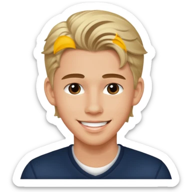 Austin Butler with a smile sticker