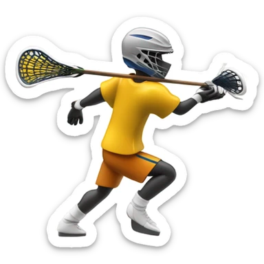 Lacrosse player bullseye  sticker