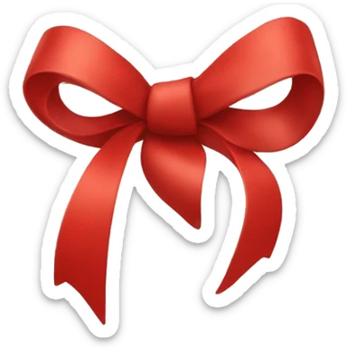 red bow sticker