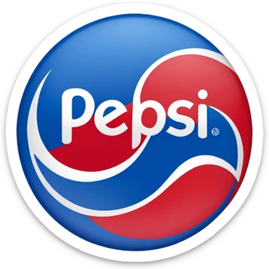Pepsi logo, simple and bold sticker