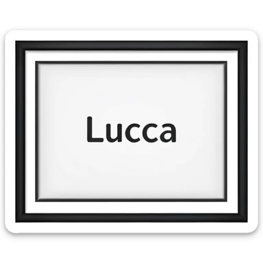 un foglio con scritto luca a praga sticker
