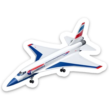 Concorde - British Airways (Model Year: 2020) (Iconic colour: White with blue and red) sticker