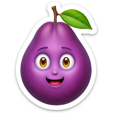A plum inside out sticker