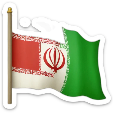 Old Iranian flag sticker