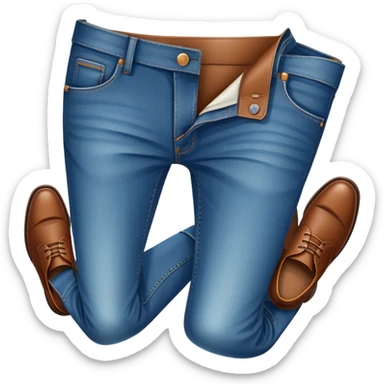 jeans and brown shoes sticker