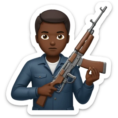 slave with a ak sticker