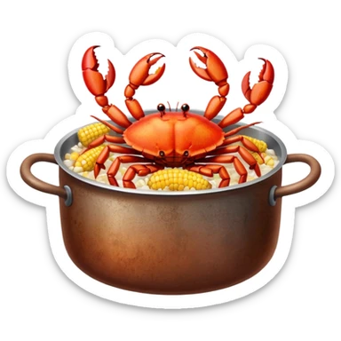 Cajun crab seafood boil sticker