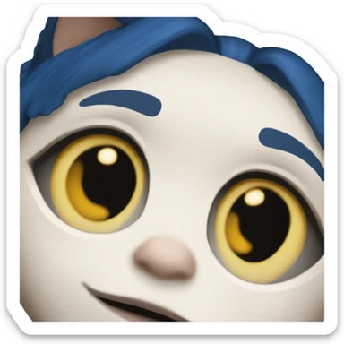 Coraline ragdoll sticker