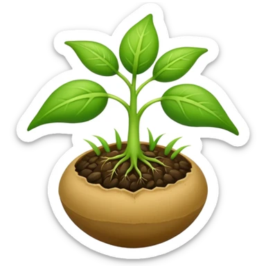 Germinating seed sticker