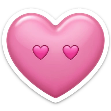 Pink heart with three digits 777 inside sticker
