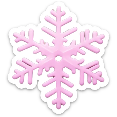 pastel pink snowflake  sticker