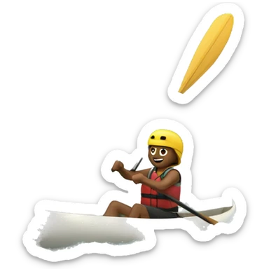 person paddling a speed canoe sticker