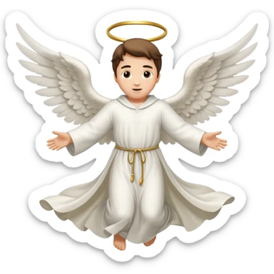 angel gabriel flying sticker