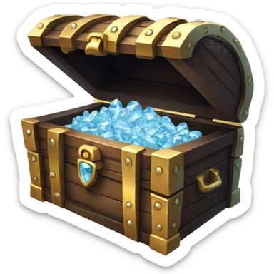 treasure chest with real diamonds sticker