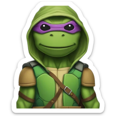 Desmond Benjamin in teenage mutant ninja turtles costume sticker
