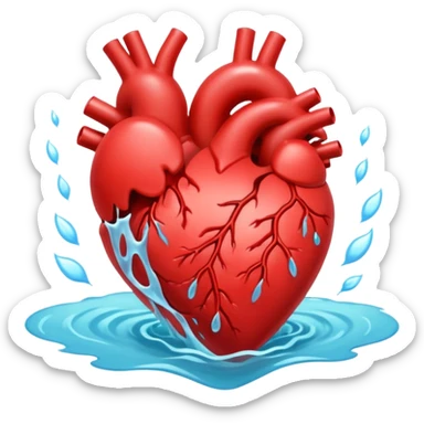  The heart that beats in the river sticker