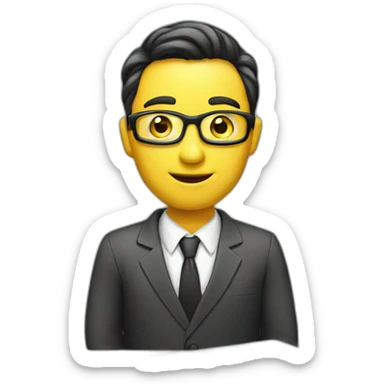 bussines man on presentation sticker