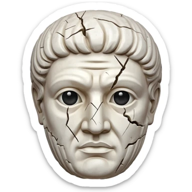 ancient greece marble sculpture head sticker