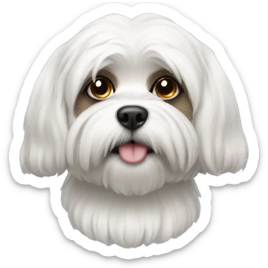White Shitzu sticker