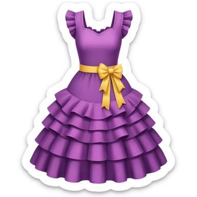 dresses with ruffles sticker