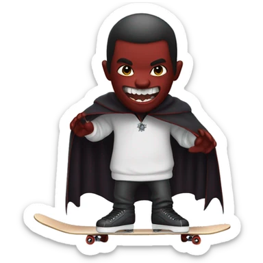 Un vampire qui fait du skate sticker