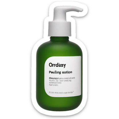 the ordinary peeling solution bottle with label sticker