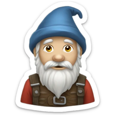 Gnome with ugly face sticker