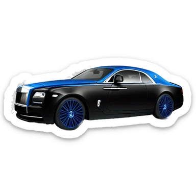 Rolls Royce black mate mansory with blue interior  sticker