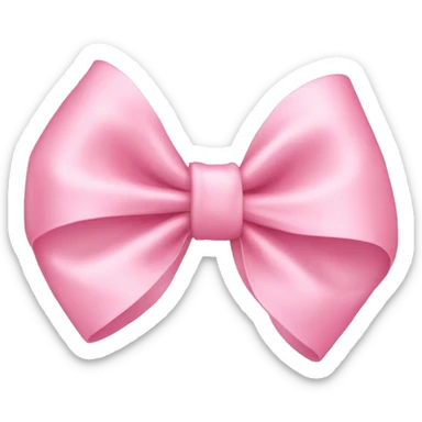 Baby pink bow sticker