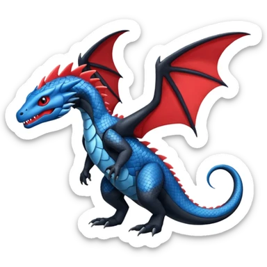 Salandit-Salamence-Fakémon-hybrid-creature (full body)  sticker