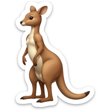 Kangaroo balancing on its tail sticker