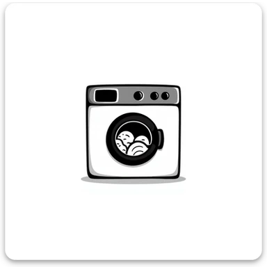Washing machine sticker