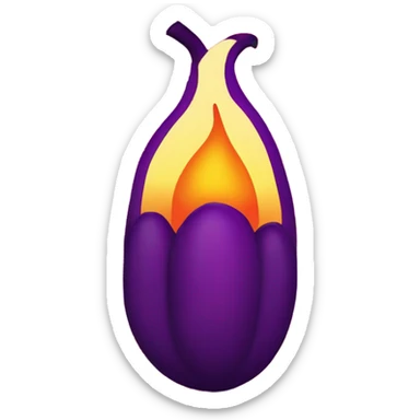 Aubergine fire sticker