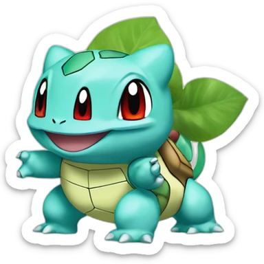 create a new pokemon mixtape Bulbasaur and Squirtle sticker