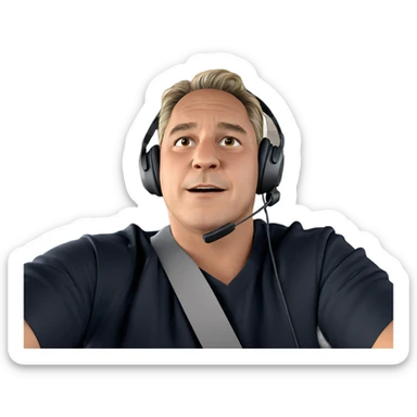 charming boy with headphones sticker