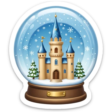 snow-globe, tower inside sticker
