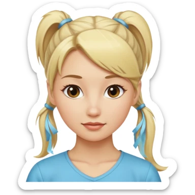 👱🏻‍♀️ i need an image like this with blone hair in a pony tail sticker