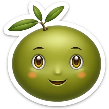 fun looking cartoon olive sticker