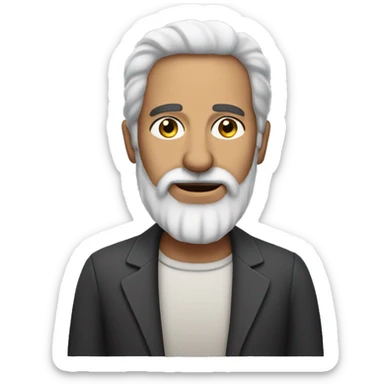 Middle aged middle eastern man with light salt and pepper beard sticker