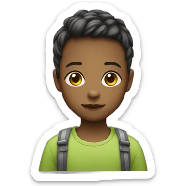 child of an android and an apple phone sticker