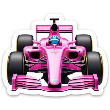 pink f1 car sticker