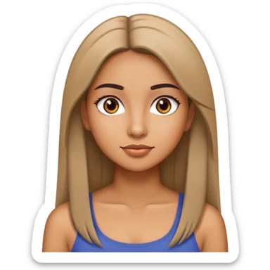 Latina girl with straight hair sticker