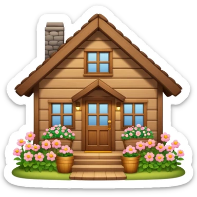 Cottage core home sticker