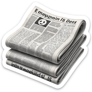 generate realistic detailed news paper sticker