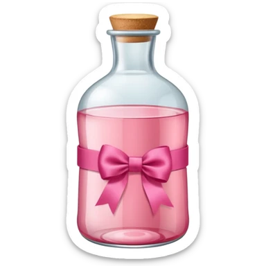 Garrafa rosa com laços sticker