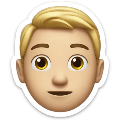 A guy looking confused at the start of a race sticker