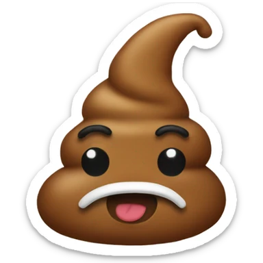 Poop with a hat sticker