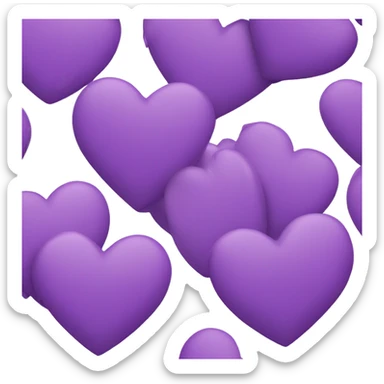 Big Purple Heart smiling sticker