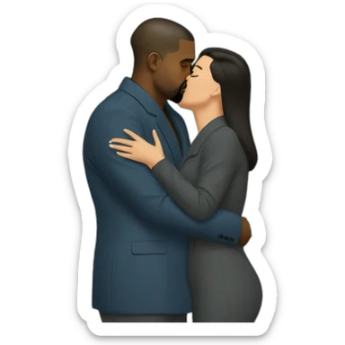 kanye west kissing kim jong un sticker
