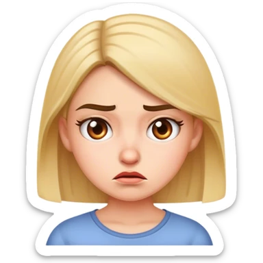 Annoyed girl sticker